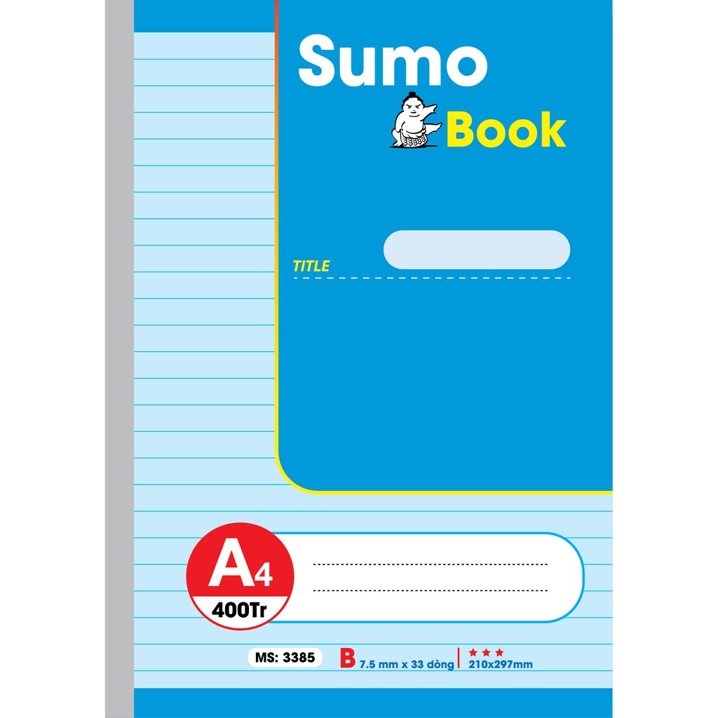 HẢI TIẾN Lốc Sổ may gáy A4 Hải Tiến - Sumo (200, 300, 400 trang)