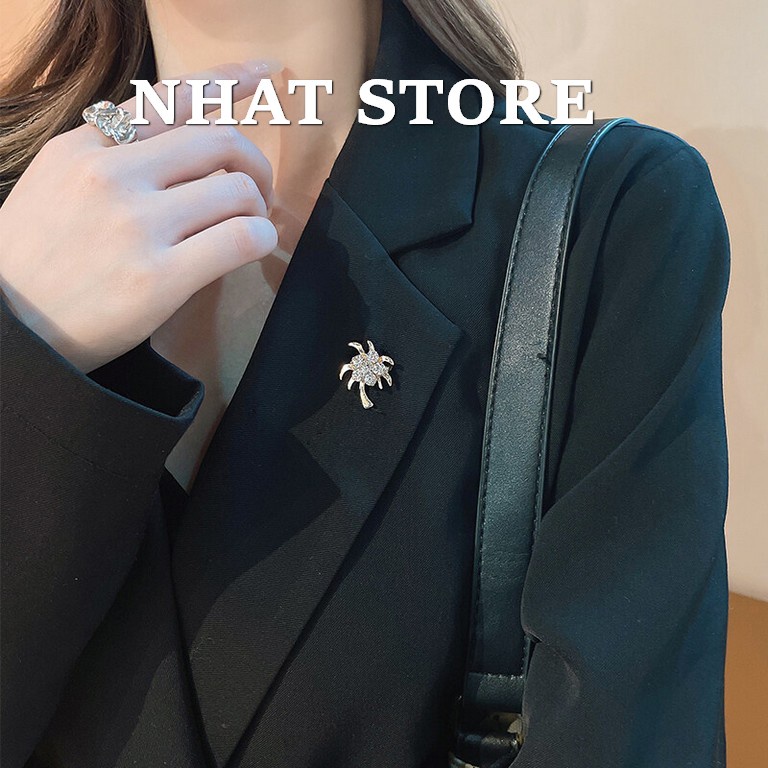 [HÀNG SẴN] Ghim cài áo vest hình hoa mini siêu dễ thương Hàn Quốc, huy hiệu cài áo nhatstore