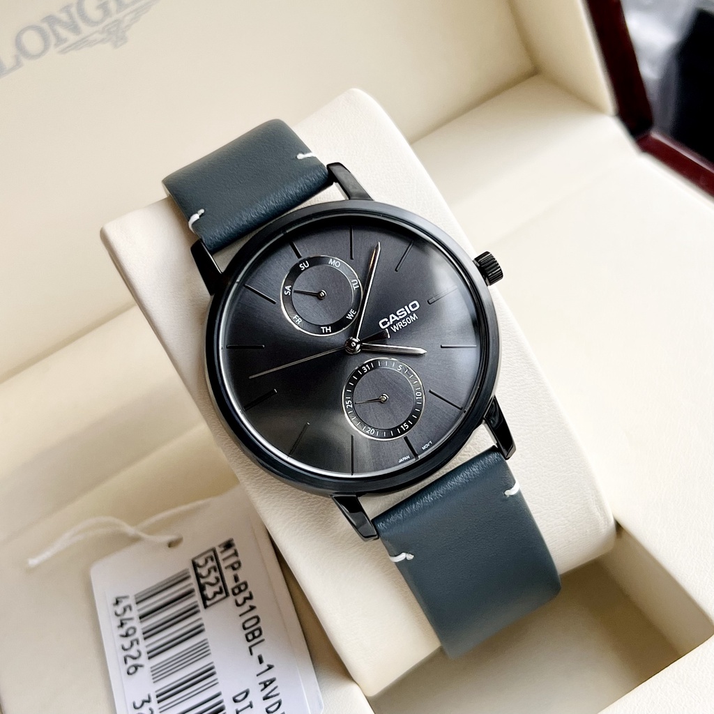 Đồng hồ nam dây da Casio MTP B310BL 1A New 8/2022