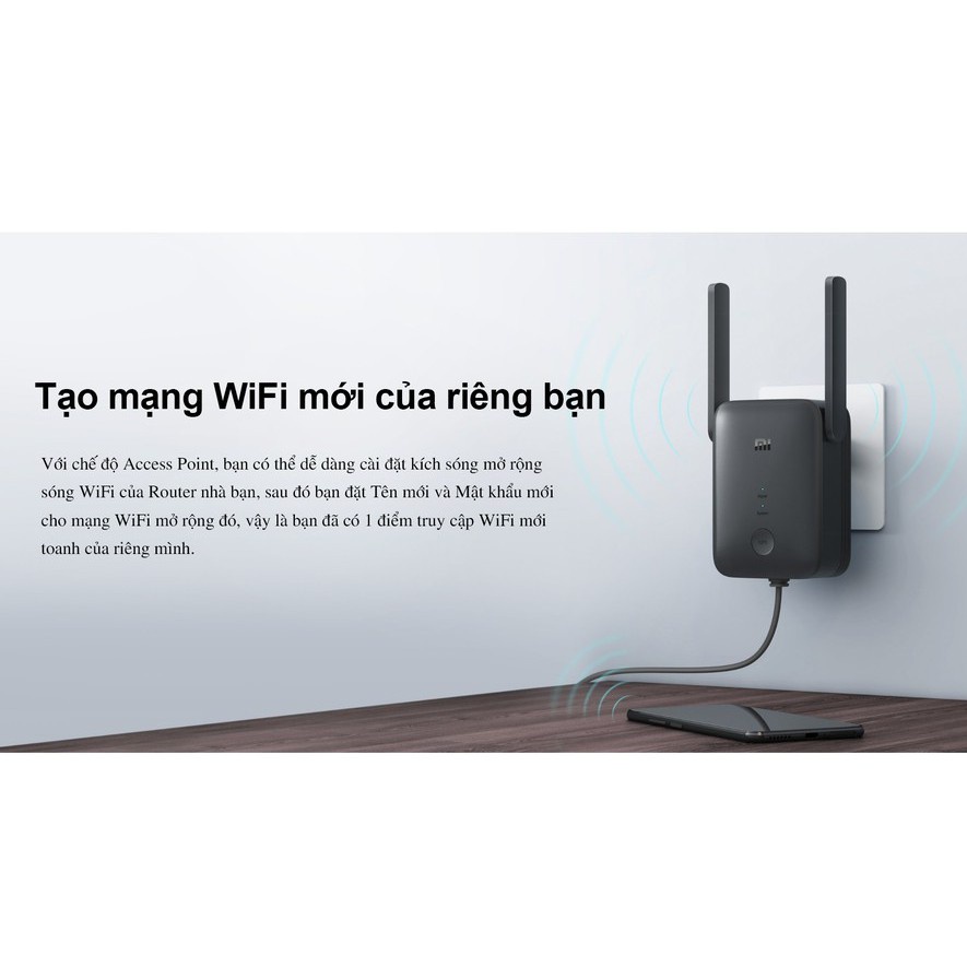 [HỎA TỐC - HCM] Thiết Bị Kích Sóng Wifi Xiaomi AC1200 RA75 Mi Wifi Range Extender | Hàng Chính Hãng | Bảo Hành 12 Tháng