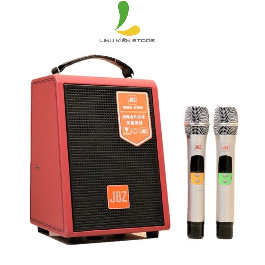 Loa kéo JBZ 0815 I JBZ 0615 -  Loa di động thùng gỗ thu âm livestream trực tiếp,thời gian hoạt động 4-7h kèm 2 micro