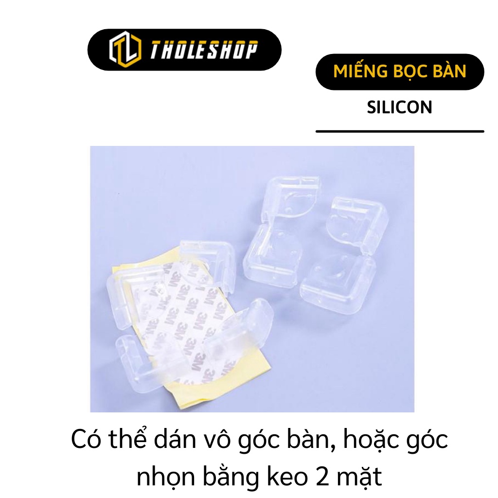 Miếng Bọc Cạnh Bàn - Miếng Bịt Góc Bàn Silicone Tránh Va Đập, An Toàn Cho Bé 8749