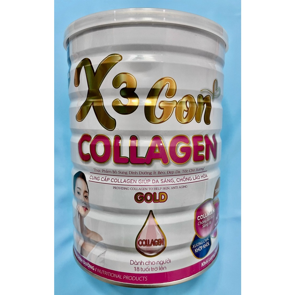 Sữa X3 GON COLLAGEN GOLD cung cấp collagen giúp da sáng chống lão hóa – 900 gr/hộp