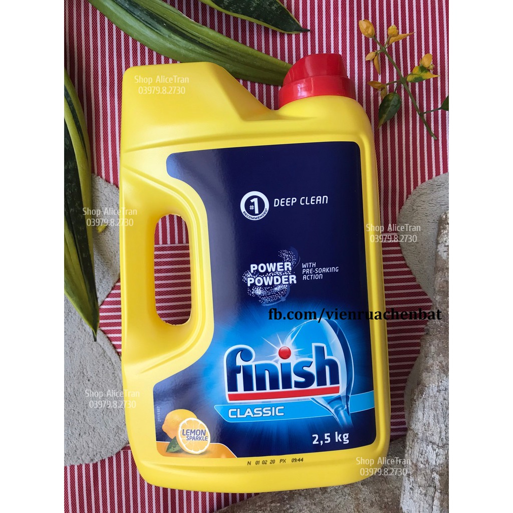 Bột rửa chén bát Finish, (Dùng cho máy rửa chén bát)