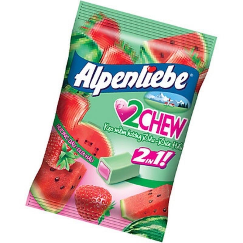 Kẹo Chew mềm Alpenliebe hương táo dâu cam dưa lưới 227,5g