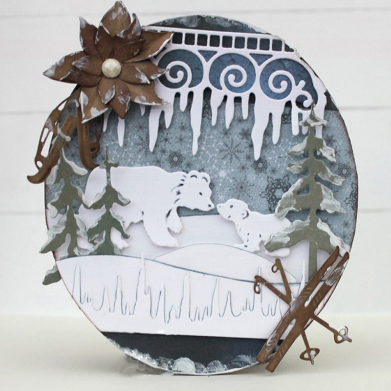 Khuôn Cắt Giấy Kim Loại Hình Bông Tuyết Xinh Xắn