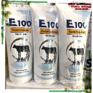 Sữa rửa mặt dưỡng trắng E100 con bò Facial Cleanser 80ml