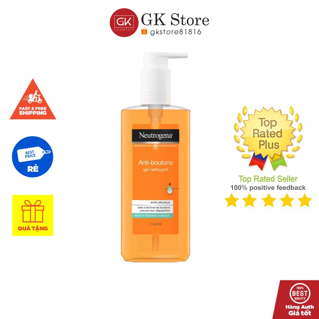 Neutrogena Visibly Clear Spot Proof Gel Nettoyant Quotidien - Sữa Rửa Mặt Ngăn Ngừa Mụn 200ml