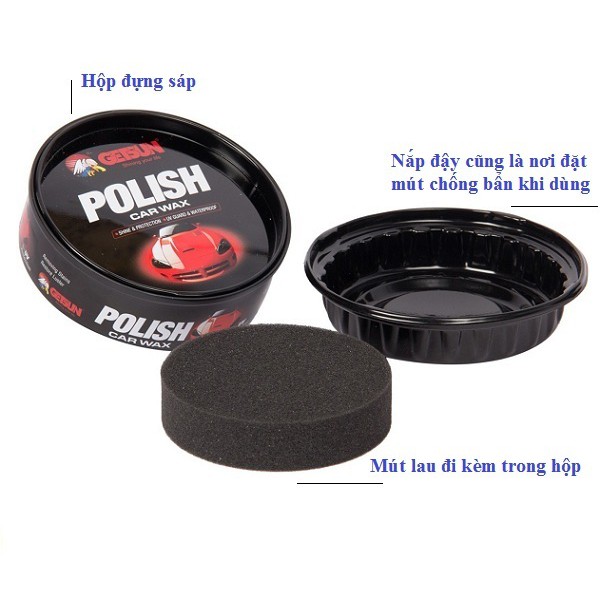 Sáp đánh bóng xe GETSUN Polish Wax cho ôtô xe máy (230g)