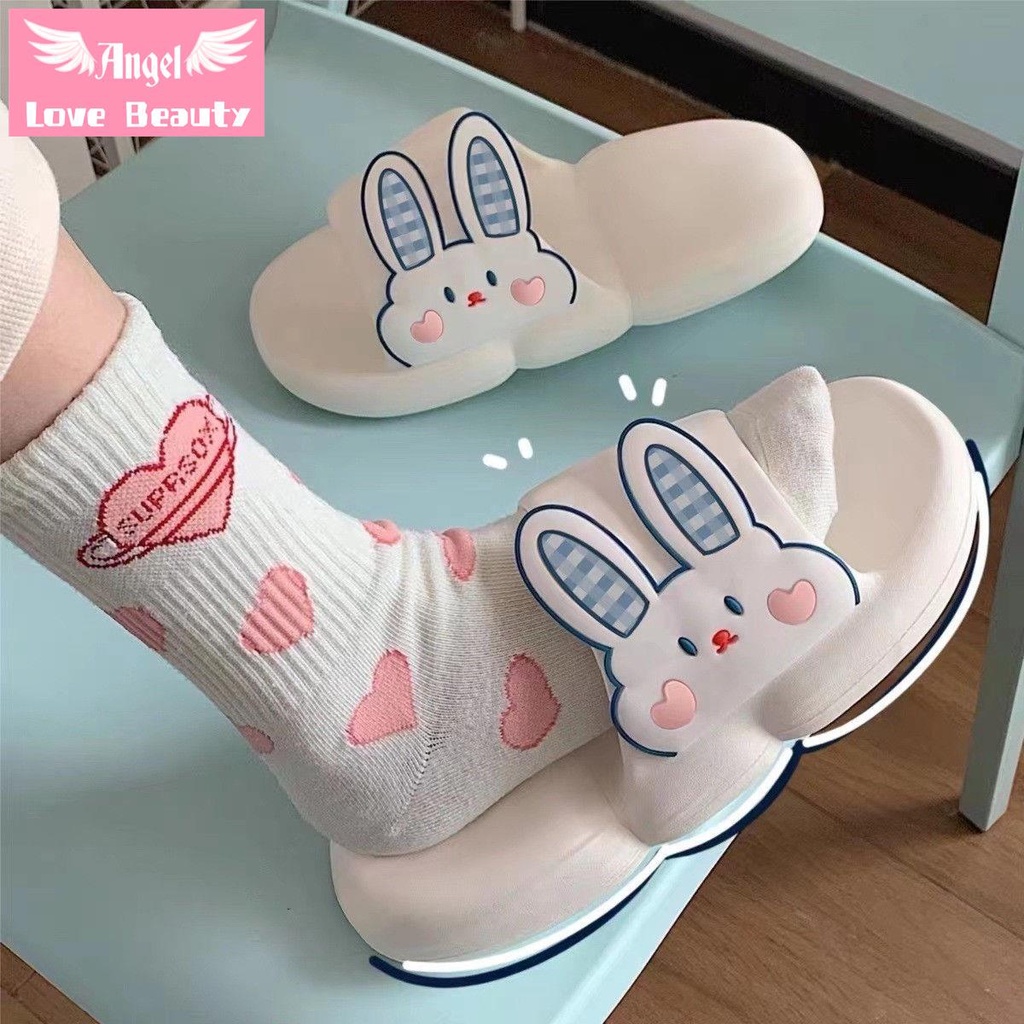Dép Đi Trong Nhà Đế Dày Mềm Mại Chống Trượt Hình Thỏ Dễ Thương Cho Nữ