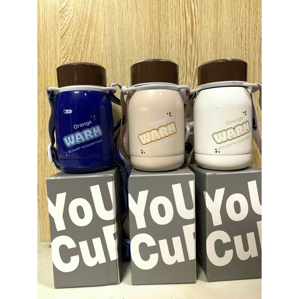 Bình nước giữ nhiệt cute mini (kèm dây)
