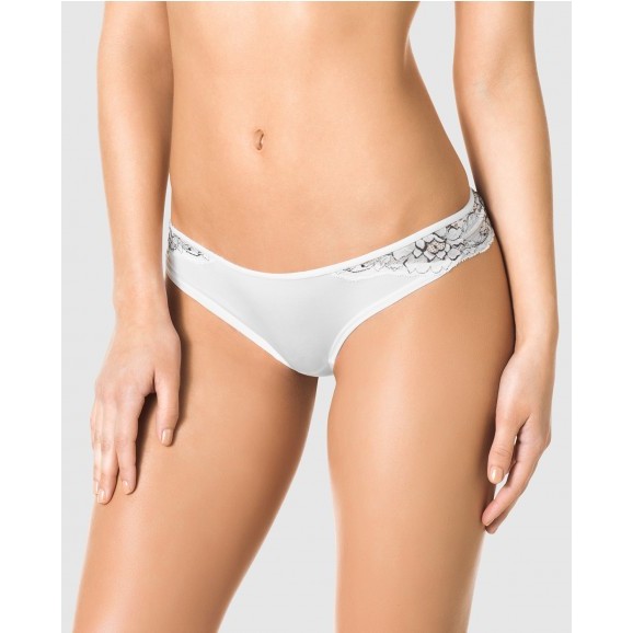 Quần lót lọt khe ren xách tay Lasenza White Q532