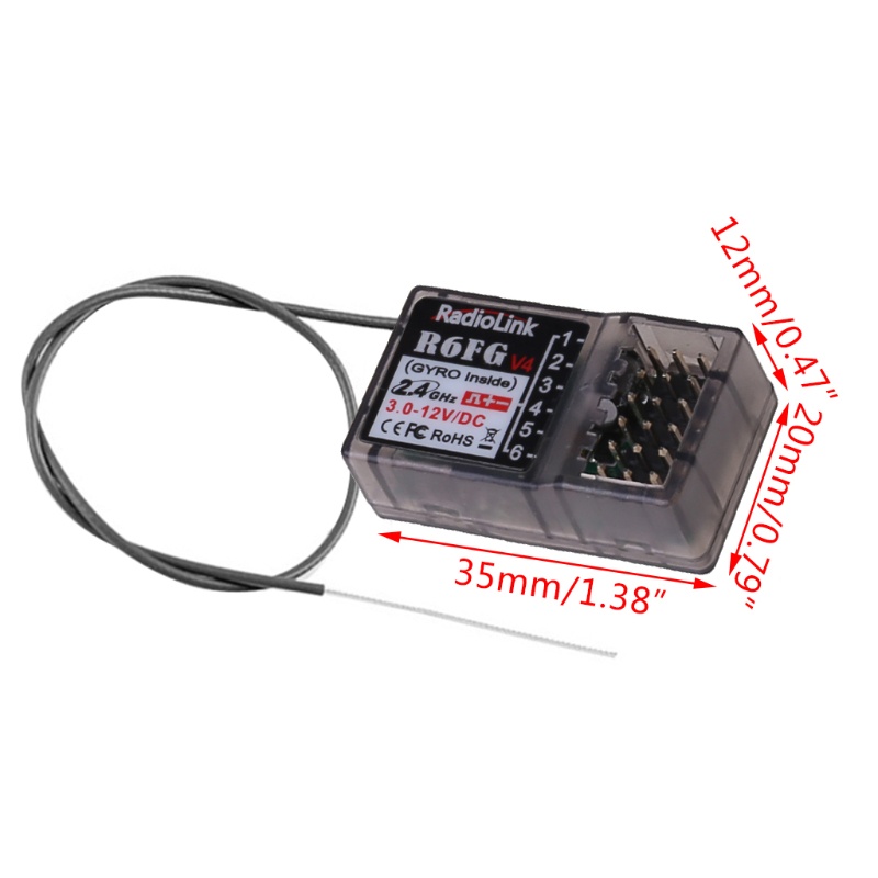 Bộ Nhận Tín Hiệu Điều Khiển Radio WMMB 2 4G FHSS 6 Kênh RX Cho RC4GS