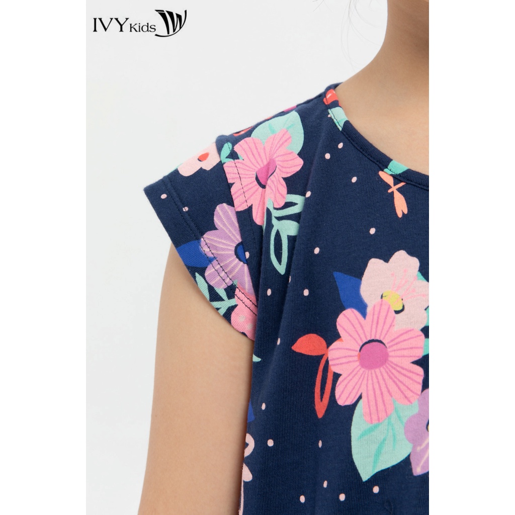 Đầm thun xòe bé gái IVY moda MS 42G1297