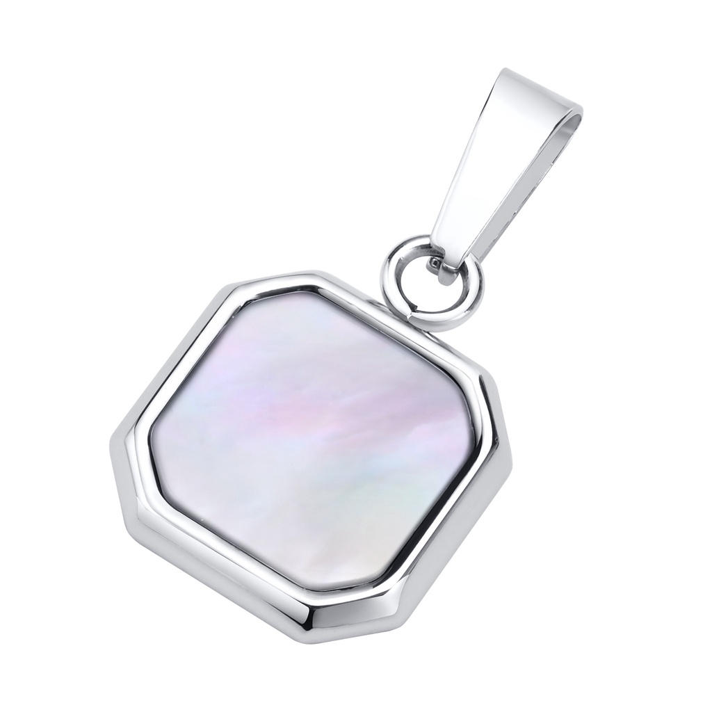 Vnox Vòng cổ Mặt Vỏ Sò Vuông 15mm Thời Trang Cho Nam