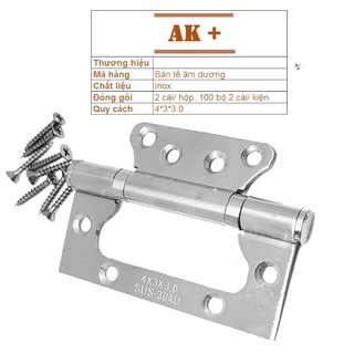 Bản lề cửa,bản lề âm dương inox 4*3*3
