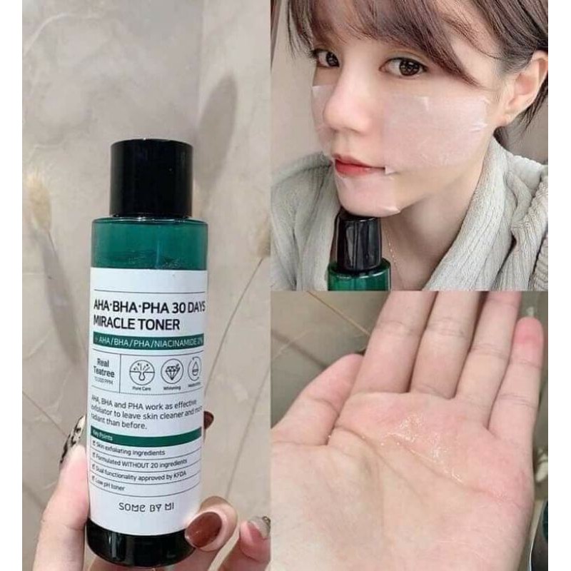 🇰🇷[CHÍNH HÃNG] TONER SOME BY MI AHA BHA PHA 30 DAYS MIRACLE HÀN QUỐC 150ML 🇰🇷