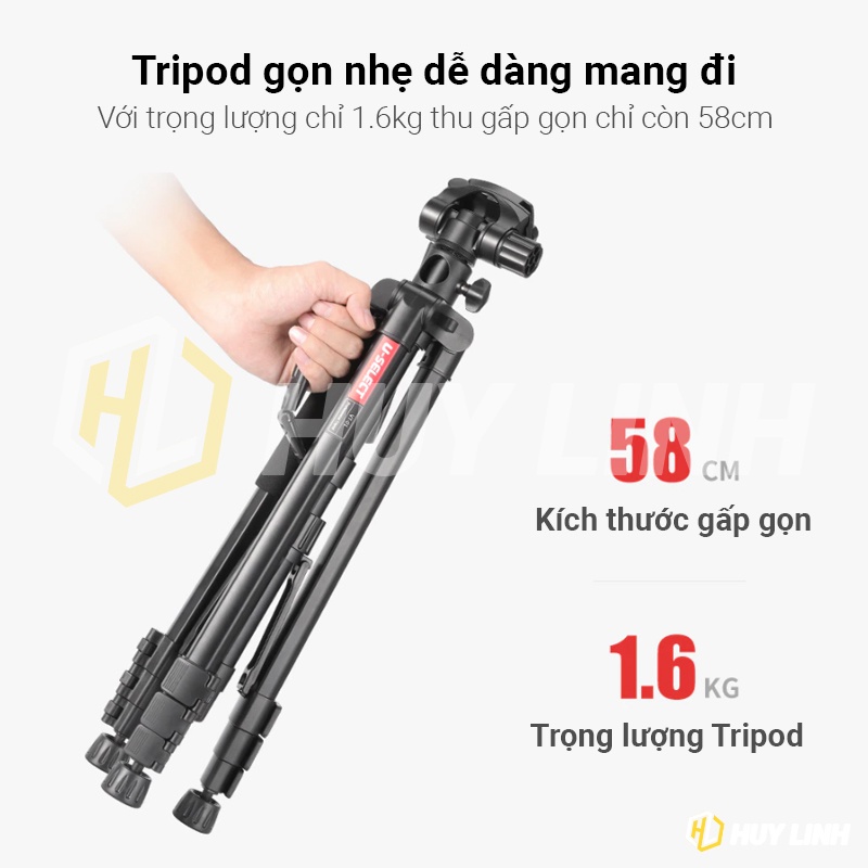 Chân Tripod đa năng Ulanzi U-SELECT VT01 Cho Điện Thoại/Máy ảnh Mirroless, DSLR quay Topshot