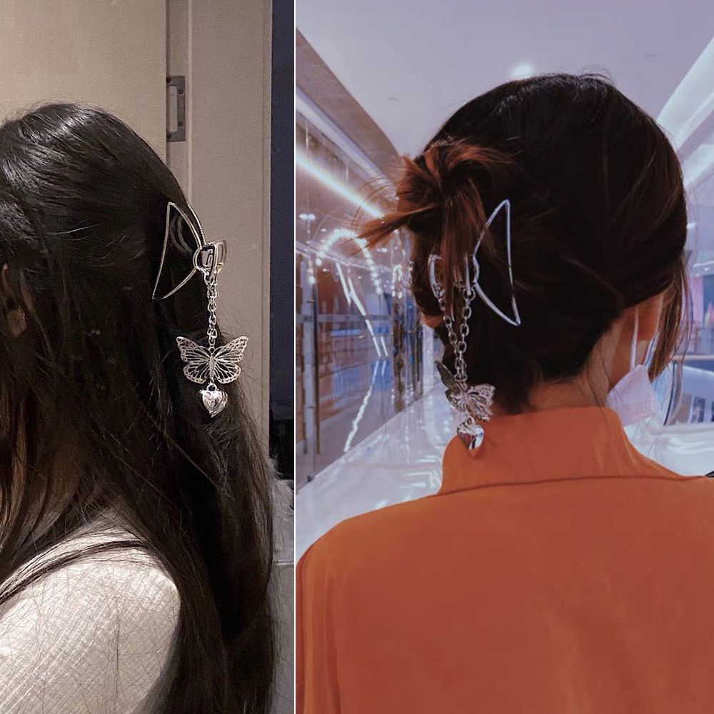 Kẹp Tóc Hình Bướm Bằng Kim Loại Phong Cách Hàn Quốc Mới Cho Nữ