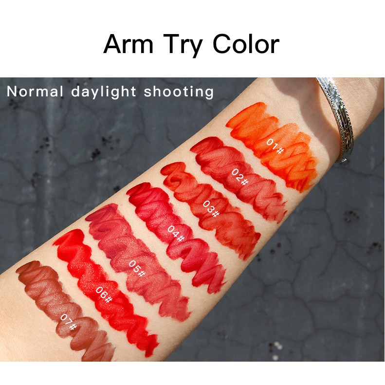 Pudaier Creamy Glamorous Lipstick in 7 colors 21g