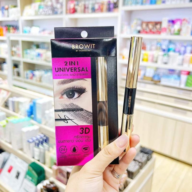 Chuốt mi Mascara Browit Nongchat 2in1 Thái Lan