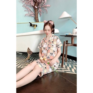 Đồ bộ lụa Mango lửng cổ Sen !! Hình và mẫu chụp là ẢNH THẬT 100%