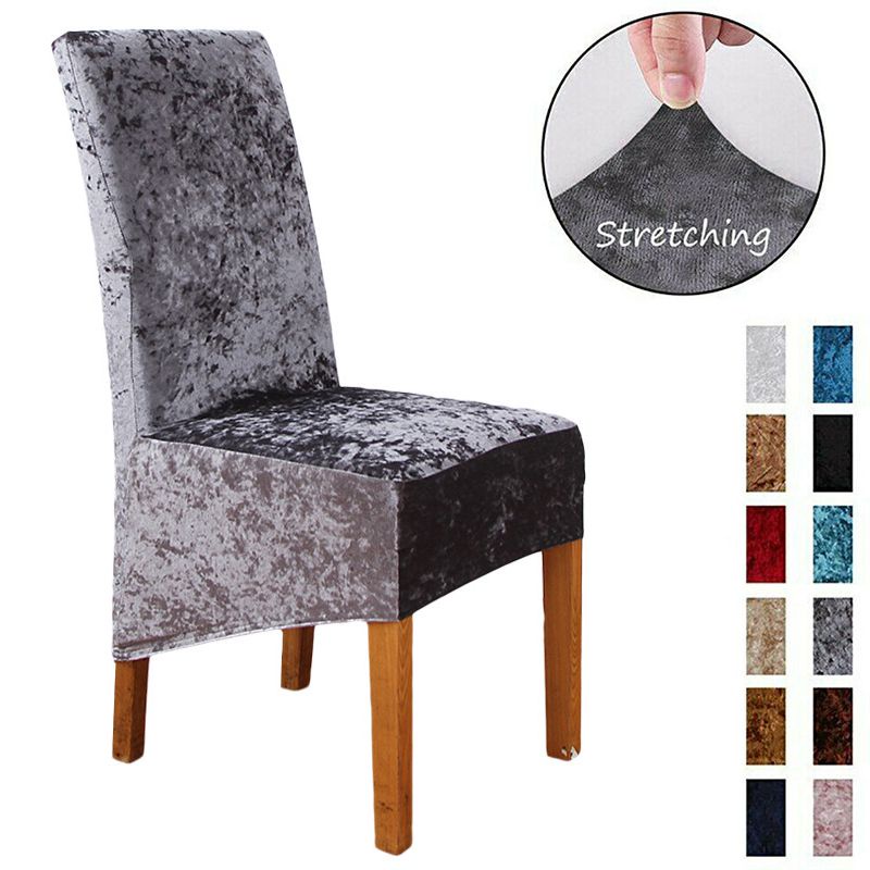 Vỏ Bọc Ghế Ngồi Bàn Ăn Bằng Nhung Co Giãn Tiện Dụng Trang Trí Nhà Cửa