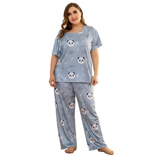 [CÓ SẴN] Đồ mặc nhà big size áo tay ngắn quần dài hình Panda Thương hiệu Himistore