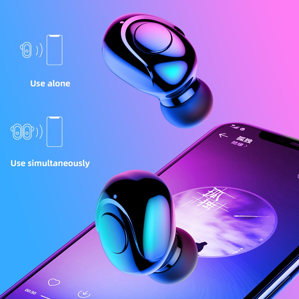 Cặp Tai Nghe Nhét Tai Không Dây Bluetooth 5.0 S9 Tws Có Màn Hình Hiển Thị Tiện Dụng