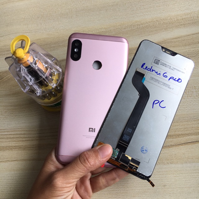 Combo Bộ Vỏ + Màn Hình Redmi 6 Pro Zin Hàng Cao Cấp (Tặng bộ vít đa năng)