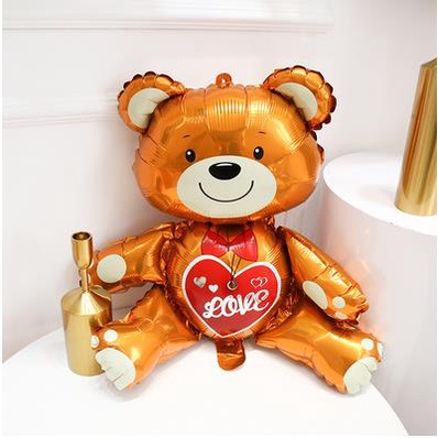 Bong Bóng Lá Nhôm Hình Chú Gấu 3D Đáng Yêu Trang Trí Tiệc Sinh Nhật Cho Bé