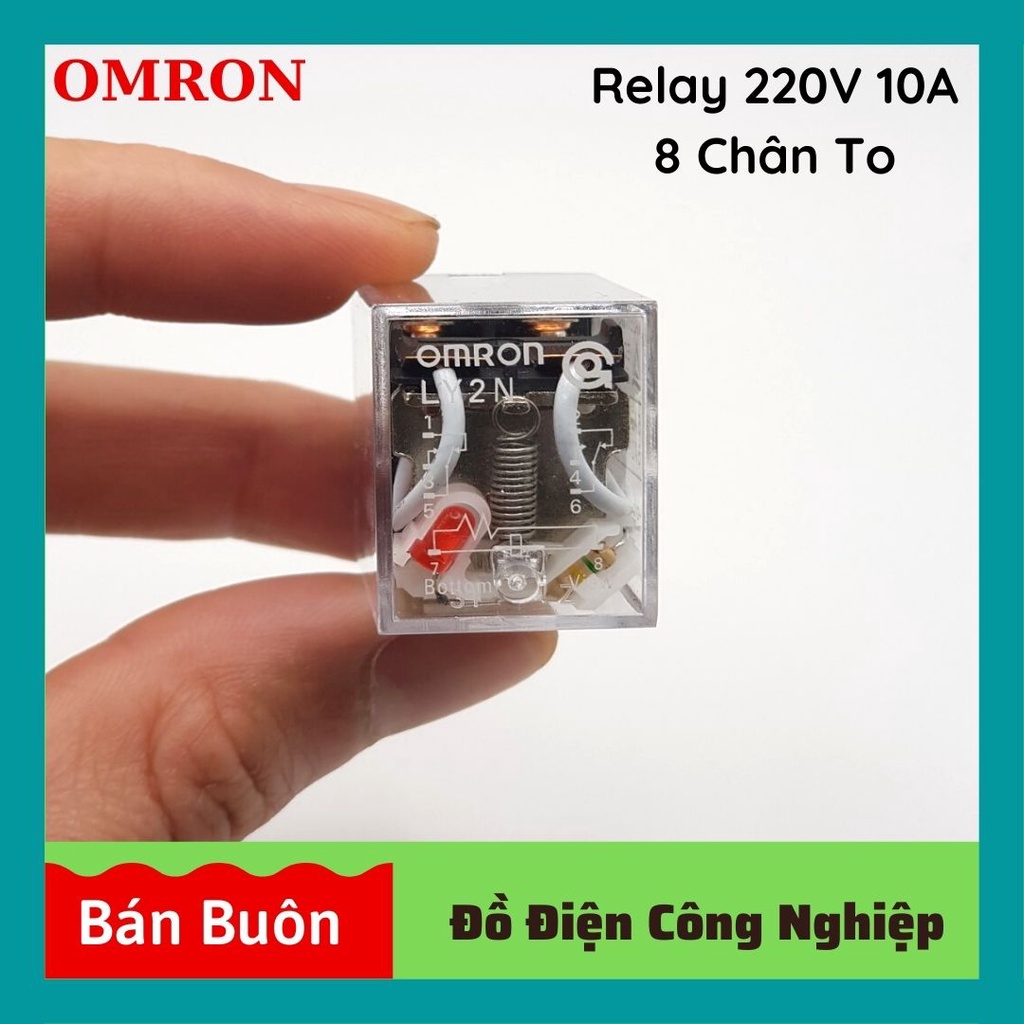 Relay omron 220v 8 chân, rơ le trung gian 220v