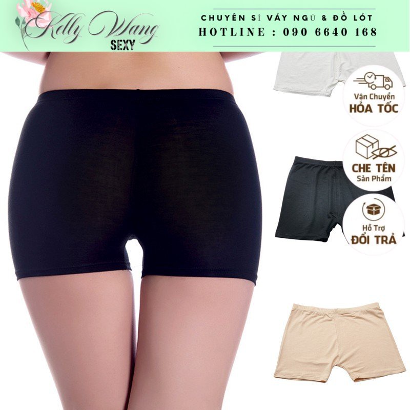 ( size 40 - 60kg ) - 2 Quần lót cotton đùi mặc váy - COMBO 2 Quần mặc váy chống rộng thoải mái