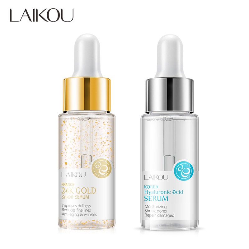 Set 2 serum cấp ẩm LAIKOU 24K 17ml