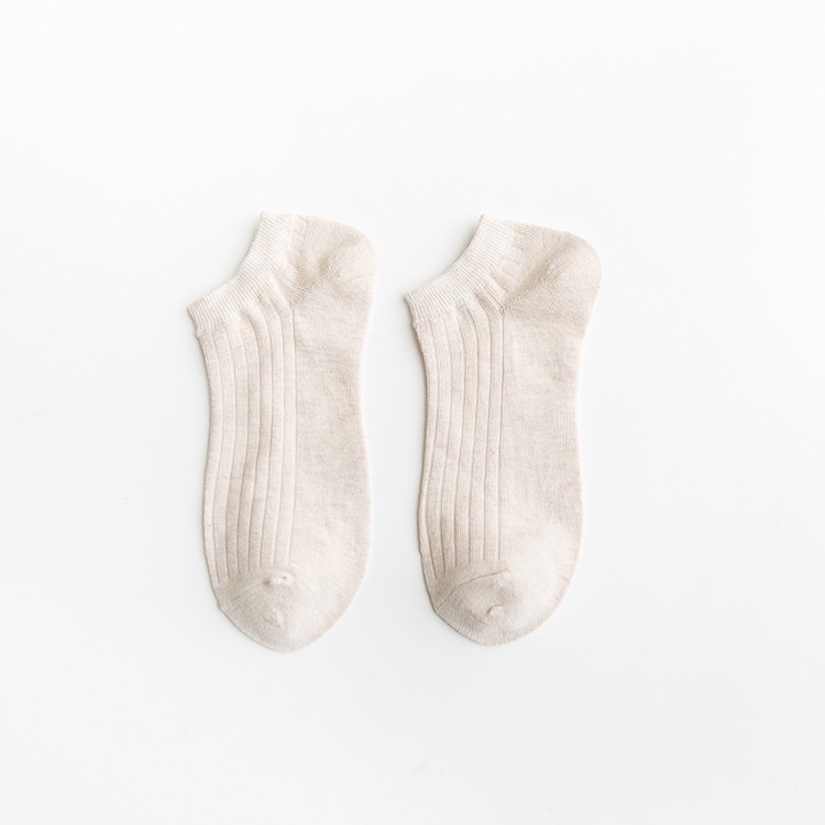 Tất đơn sắc cổ thấp đi giày lười Toroshoes Mã T6 100% cotton (7 Màu)