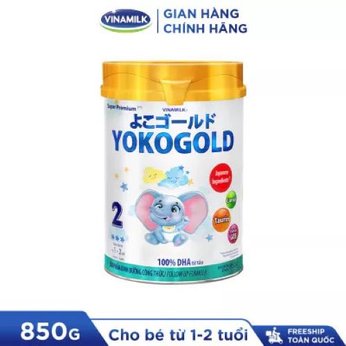 [HSD T2-2025] [Tặng Thú 2 Đầu] Sữa Bột Vinamilk YOKOGOLD 2 850g.