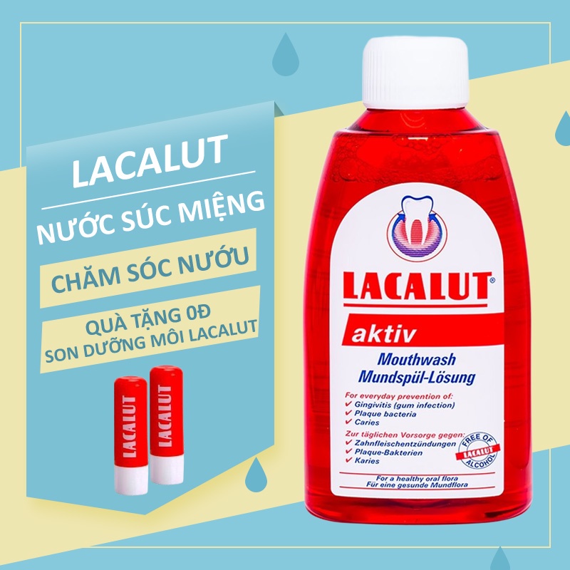 Nước Súc Miệng Lacalut Aktiv Chăm Sóc Nướu Giảm Các Vấn Đề Về Nướu Chống Sâu Răng Và Hơi Thở Thơm Mát