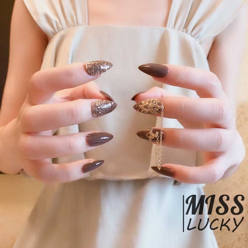 ❤Set 24 Móng Tay Giả Có Thể Tháo Rời Thời Trang Cao Cấp