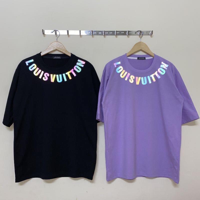 [ Rẻ vô địch ] Áo cotton tay lỡ unisex phản quang bảy màu Louis