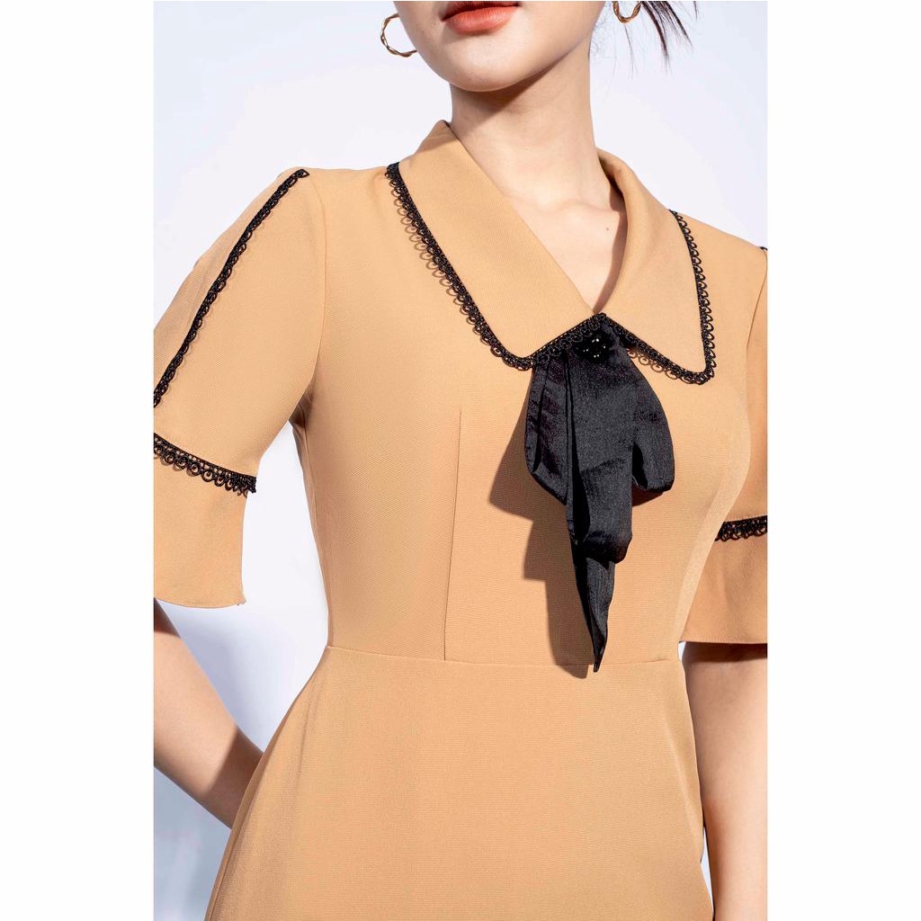 Đầm ôm, bút chì, cổ sen MMOutfit M-DA080421213