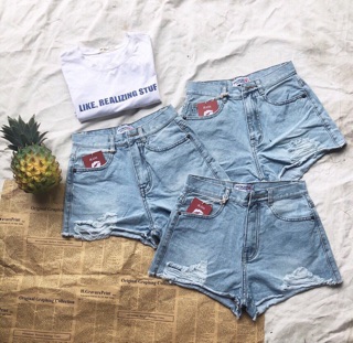 Quần Đùi Jeans Bigsize - Rách Hai Bên QJ1045