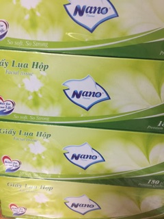 Khăn giấy lụa nano hộp 180 tờ 2 lớp