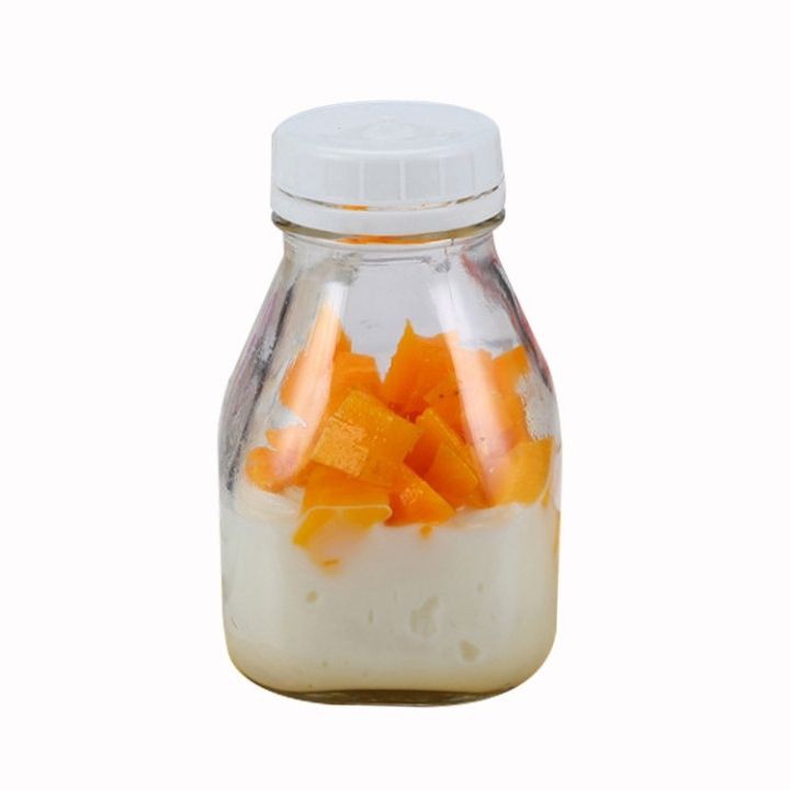 Hũ thủy tinh vuông lùn nắp nhựa 350ml - 500ml 🍓 Đựng nước ép trái cây, các loại hạt 🍓 Siêu tiện lợi