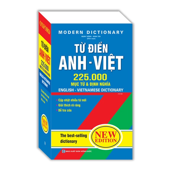 Sách - Từ điển Anh Việt 225000 mục từ & định nghĩa (bìa mềm) - tái bản 2022