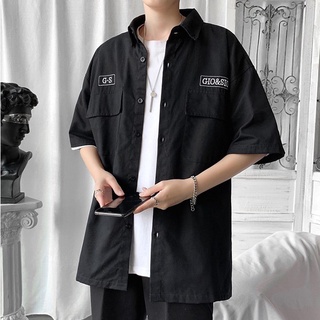 [Áo SMN10] Áo Sơ Mi Tay Lỡ Form Rộng Dành Cho Nam Kiểu Dáng Basic Đơn Giản Nhẹ Nhàng