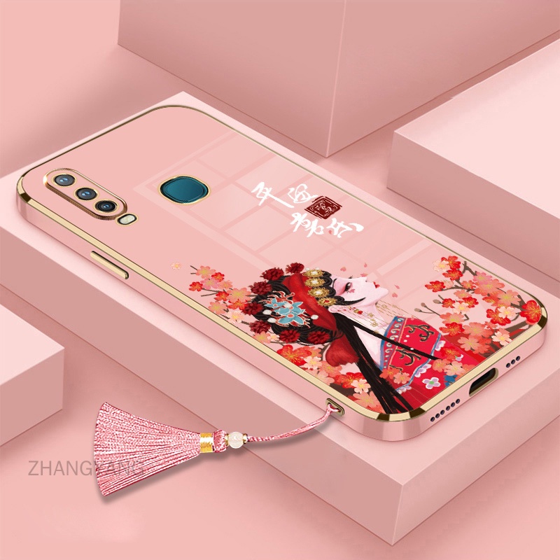 Ốp Điện Thoại TPU Dẻo Mạ Điện Có Dây Đeo Cho vivo y11 y12 y15 y17 y19