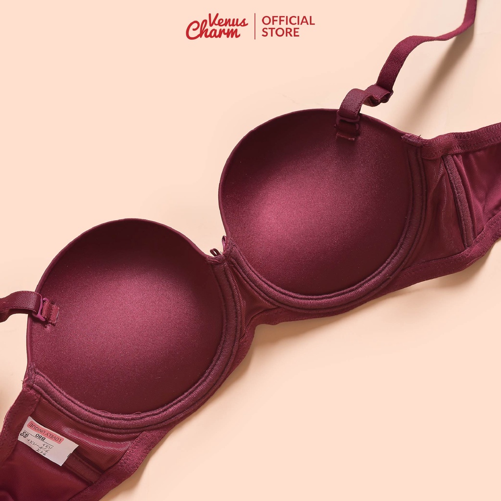 Áo lót cúp ngực Venus Charm quả ngang có gọng nâng đẩy ngực tự nhiên 8057 trơn | BigBuy360 - bigbuy360.vn