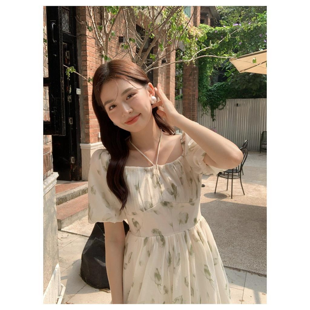 Đầm Hoa Phong Cách Pháp Thanh Lịch Mùa Hè Kiểu Mới 62432