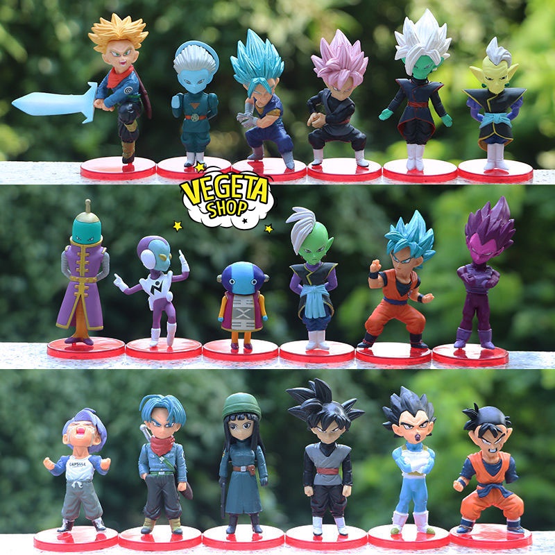 Mô hình Dragon ball - Z Super -  WCF30 đế đen tùy chọn mẫu - Goku Gohan Gotenks Frieza Cell Buu Android Beerus - 6~10cm