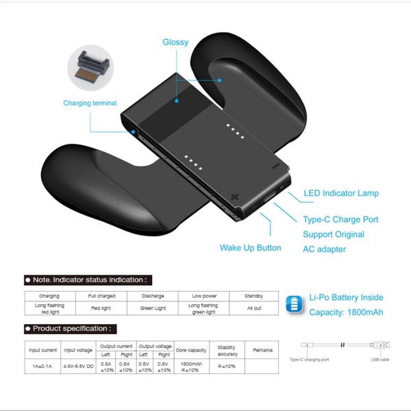 Charging Grip sạc dự phòng cho Joy-con TNS 873